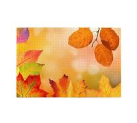 ZhaoYuGoods Puzzle autunnale da 1000 pezzi per adulti, puzzle orizzontali impegnativi in legno di alta qualità, con foto di riferimento per rilassamento mentale e decorazione della casa, 50 cm x 75 cm