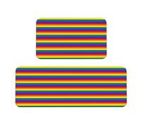 ZhaoYuGoods Set di 2 tappetini da cucina con motivo arcobaleno, con stampa, antiscivolo, per proteggere il pavimento, lavabile, comodo, per uso domestico, 43 x 75 cm + 43 x 120 cm