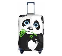 ZhaoYuGoods Simpatico panda copertura per bagagli, copertura stampata per valigie, copertura per bagagli divertente, adatta per bagagli da 45 a 81 cm, bianco, XL