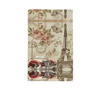 ZhaoYuGoods Strofinacci da cucina con stampa vintage con cartolina di Parigi, 66 cm x 41 cm, strofinacci decorativi a nido d'ape, divertenti asciugamani super assorbenti per il bagno, alternativa agli