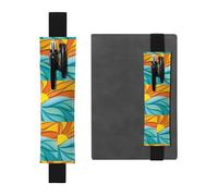 ZhaoYuGoods Sunset and Sunrise con onde del mare oceano elastico portapenne | stampa custodia portapenne regolabile | grazioso portapenne in pelle, Nero , Taglia unica