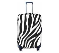 ZhaoYuGoods Zebra, copertura protettiva per bagagli, con stampa di linee sottili, copertura per valigia, divertente copertura per bagagli adatta a bagagli da 45 a 81 cm, bianco, XL