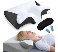 ZHAOZHI Cuscino Cervicale Ergonomico,Sollievo Cervicale,Cuscino Ortopedico Cervicale Per Alleviare Il Disagio Al Collo,Cuscino Ergonomico Hicaly(Nero)