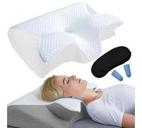 ZHAOZHI Cuscino Cervicale Ergonomico,Sollievo Cervicale,Cuscino Ortopedico Cervicale Per Alleviare Il Disagio Al Collo,Cuscino Ergonomico Hicaly (Bianco)