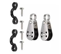 ZHAPEG Kit di ancoraggio per kayak e canoe, con puleggia e piccolo blocco puleggia con cuscinetto in nylon e viti, facile da installare