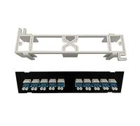 ZHAPEG Pannello patch in fibra ottica a 10 porte, supporta pannello patch di rete 1U per montaggio a parete da 19 pollici o montaggio a rack