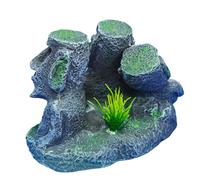 ZHAPEG Statua di pietra dell'isola di Pasqua, decorazione per acquari, ideale per acquari d'acqua dolce e salata, aggiunge fascino unico