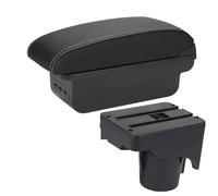 ZHAUPMCB Bracciolo Box Box bracciolo Adatto per VW Golf 6 Golf 5 Mk6 MK5 Jetta 5 Bracciolo Auto Adatto per VW Sagitar Box portaoggetti Interno Braccioli per Auto(B3 Black White 3USB)