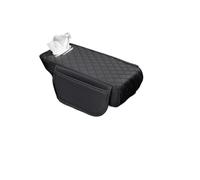 ZHAUPMCB Bracciolo Box Tappetino Protettivo per Console Centrale Auto, Cuscino per bracciolo in Memory Foam con Tasca Porta fazzoletti Braccioli per Auto(Black)