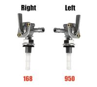 ZHAUPMCB Petcock Interruttore Benzina Gas Adatto per generatore M10x1,25 It 1/4" Tubo Flessibile Rubinetto On/off Valvola di intercettazione del Carburante Interruttore Rubinetto(Right)