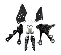 ZHAUPMCB Poggiapiedi Pedane Moto Set di staffe per poggiapiedi Anteriori per Motocicletta, Adatti per Kawasaki ZX636 2005-2006 ZX6R 2005-2008 Pedaline Moto(Vivid Black)