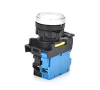 ZHAUPMCB Pulsante di Avvio Interruttore a Pulsante momentaneo da 22 mm 12 V 24 V 220 V Interruttori a Pulsante Illuminati con Blocco On off VaneAims Pulsante Rotondo (White,MOMENTARY_1NO_12V)