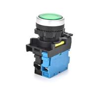 ZHAUPMCB Pulsante di Avvio Interruttore a Pulsante momentaneo da 22 mm 12 V 24 V 220 V Interruttori a Pulsante Illuminati con Blocco On off VaneAims Pulsante Rotondo (Green,MOMENTARY_1NC_12V)