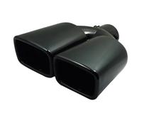 ZHAUPMCB Silenziatore Auto Terminale di Scarico Universale a Doppia Uscita, terminale di Scarico Posteriore, terminale di Scarico Quadrato in Acciaio Inox Silenziatore Tubo(Black Straight)