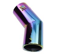ZHAUPMCB Silenziatore Auto Terminale di Scarico Universale per Auto, terminale di Scarico Rotondo Posteriore, in Acciaio Inossidabile Cromato, per Auto. Silenziatore Tubo(L-03)