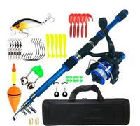 ZHCHAO 1,8 M - Canna corta Set di ruote da pesca Set di attrezzatura da pesca Set di canna da pesca