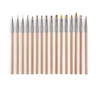 ZHCHAO 15 pezzi/set di pennelli for manicure in acrilico trasparente diversi pennelli for unghie in gel intagliare lo strumento for disegnare linee