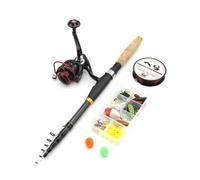 ZHCHAO 2,1 m luya rod set -canna da pesca telescopica corta spinning ruota combinazione attrezzi da pesca