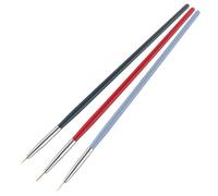 ZHCHAO 3pcs. Pennelli di verniciatura in nylon Pennelli in legno Pennello Pennello Differenti Dimensioni Gancio Gancio Penna for Acquerello Olio Acrilico Pittura Art Strumenti