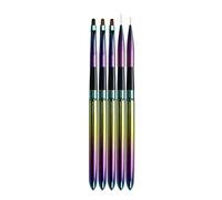 ZHCHAO 5 Style Nail Art Brush Metal Liner Painting Flower Lines Stripe Drawing Pen Polish Francese Gel Extension Builder Tool