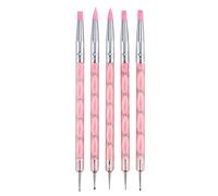 ZHCHAO 5pcs / Set Nail Art End Gel Gel Silicone Carving Emboss Build Brush Brush Strass Picking Dotting Pen Manicure Tool(Color:3-Pack)
