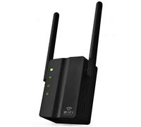 ZHCHAO Amplificatore Pro Router 300M Network Expander Repeater Power Extender 2 Antenna(Color:Schwarz)