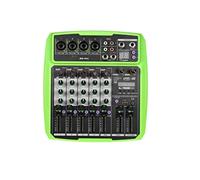 ZHCHAO B6-MX. Mixer audio console di miscelazione della scheda audio della scheda audio portatile a 6 canali integrati 16 DSP 48V. Phantom Power supporta BT(Grn)