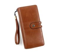 ZHCHAO Borsa a mano Portamonete Portamonete Portamonete da donna con cerniera lunga(Brown)