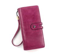 ZHCHAO Borsa a mano Portamonete Portamonete Portamonete da donna con cerniera lunga(Red)