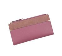 ZHCHAO Borsa per carte di credito Borsa da donna lunga borsa Splicer borsa portamonete pochette, Red, 19-10.5CM