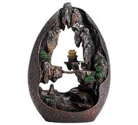 ZHCHAO - Bruciatore di incenso a flusso inverso, in legno di sandalo, per soggiorno, cerimonia del tè, decorazione, studio, bruciatore di incenso