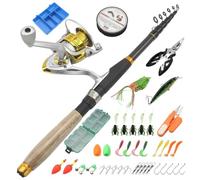 ZHCHAO - Canna da pesca a sezione corta con manico in legno di carbonio, restringimento in carbonio, canna da pesca a sezione corta (dimensioni: A_2,7 m)