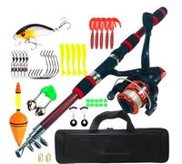 ZHCHAO - Canna da pesca corta con ruota da 1,8 m, set di attrezzatura da pesca