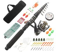 ZHCHAO Canna da pesca corta e dura canna da pesca con giunto corto piccolo set di attrezzi da pesca (dimensioni: A_2,1 m)