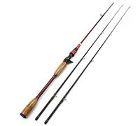 ZHCHAO - Canna da pesca in carbonio, ad azione rapida, M Power, 2 punte, test 10-25 g, canna da pesca alla carpa, alla trota, pesce roccioso (dimensioni: stile 2)