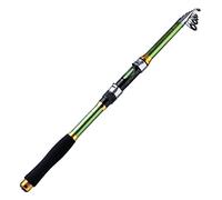 ZHCHAO - Canna da pesca telescopica in 2 colori, 1,8 m-3. Manico in fibra di vetro, canna da pesca per spinning, peso da pesca (dimensioni: B_2,4 m)