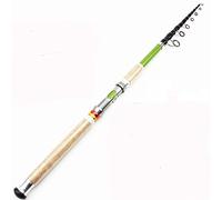 ZHCHAO - Canna da pesca telescopica in carbonio, 2,1 m, 2,4 m, 2,7 m, 3,0 m, 3,6 m, manico in legno, canna da pesca telescopica per pesca alla trota, alla carpa (dimensioni: A_2,7 m)