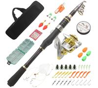 ZHCHAO Carbonio Corto Rigido Regolabile Piccolo Bastone da Mare Lancer Roulette Spinning Pole Bag Set Canna da Pesca Lunga Raggio (Taglia : A_2.7m)