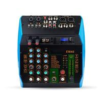 ZHCHAO Console di missaggio audio Registra il computer Playback 4 Canali Mixer Audio con Pad 99. DSP. Effetto for il PC for basso for chitarra(Schwarz)