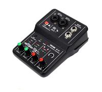 ZHCHAO Console for scheda audio con interfaccia audio portatile professionale a 2 canali mini MIXER for studio di registrazione for chitarra, canto