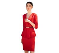 ZHCHAO Costume Rosso Manager Abito Abito Abito Abito Abito Donna Abito Professionale Temperamento(Medium)