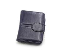 ZHCHAO Design multicapacità Portafoglio corto da donna Porta carte Porta carte Cerniera corta(Blue)