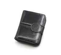 ZHCHAO Design multicapacità Portafoglio corto da donna Porta carte Porta carte Cerniera corta(Schwarz)