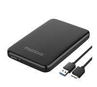 ZHCHAO Disco rigido esterno USB3.0 500 GB 1 TB 2 TB Dispositivo di archiviazione Drive 7200 giri/min Disco rigido mobile HDD 2,5 "(Color:Schwarz,Size:1TB)
