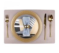ZHCHAO Golden Cutlery Western Plate Ristorante Tavolo da Pranzo Piatto Piatto Piatto Tovaglietta Tovaglietta Set