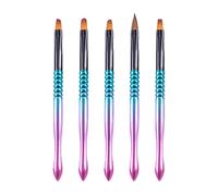 ZHCHAO Gradient 3/5 pz colori maniglia for nail art pittura disegno gel estensione pennello manicure consigli francesi rotondi testa piatta penna penna