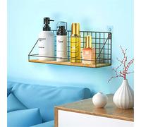 ZHCHAO Mensola da bagno per WC, cosmetici, articoli da toeletta, portaoggetti da parete, per camera da letto, mensola decorativa da appendere alla parete, accessori per il bagno (D, 34 x 10,5 x 14 cm)