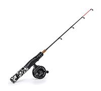 ZHCHAO - Mini canna da pesca sul ghiaccio, 57 cm, portatile, in fibra di carbonio, per pesca invernale, attrezzatura dura e morbida