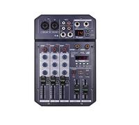 ZHCHAO Miscelatore audio console di miscelazione della scheda audio a 4 canali portatile T4 integrata incorporata 16 DSP 48V. Supporti di alimentazione Phantom. Bt. Connessione mp3.