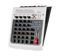 ZHCHAO MIX-400. Console di miscelazione audio a 6 canali professionale Console di miscelazione 3-banda EQ con effetti di ritardo di riverbero Connessione